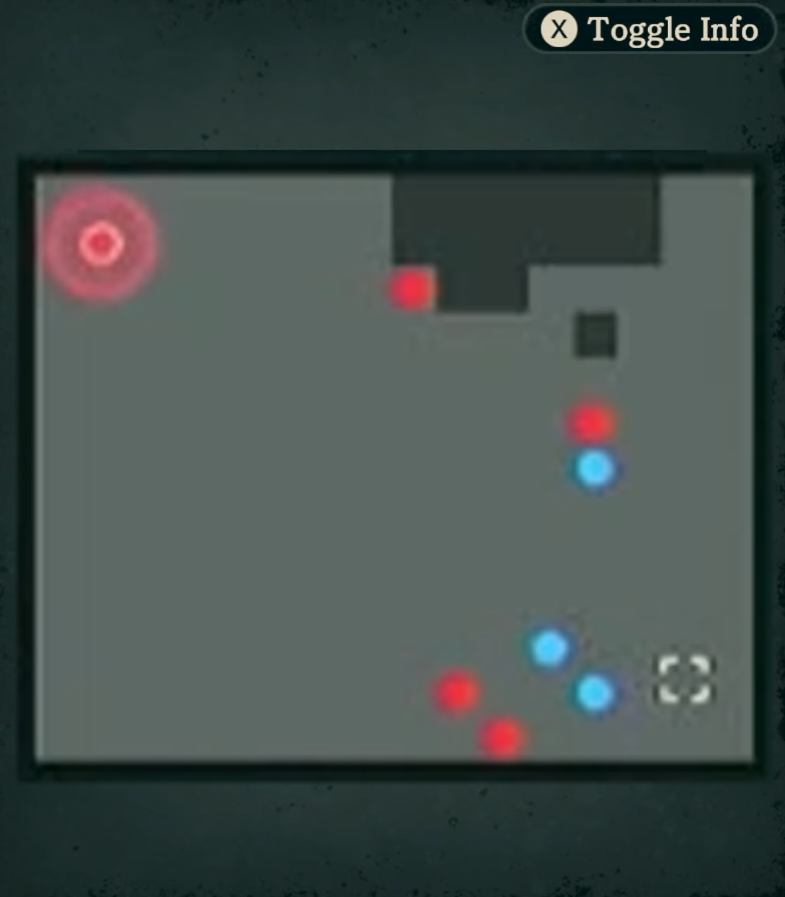 This chapter's battlefield layout. Compare unit positions with the gameplay image below.