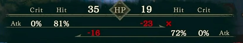 The normal Iron Axe attack preview shows 81% Hit.