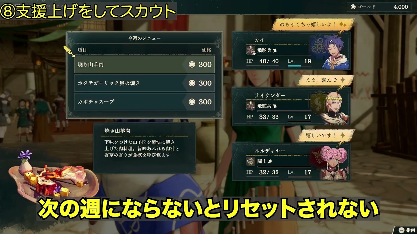 Meal stars and preference reactions help choose guests and dishes