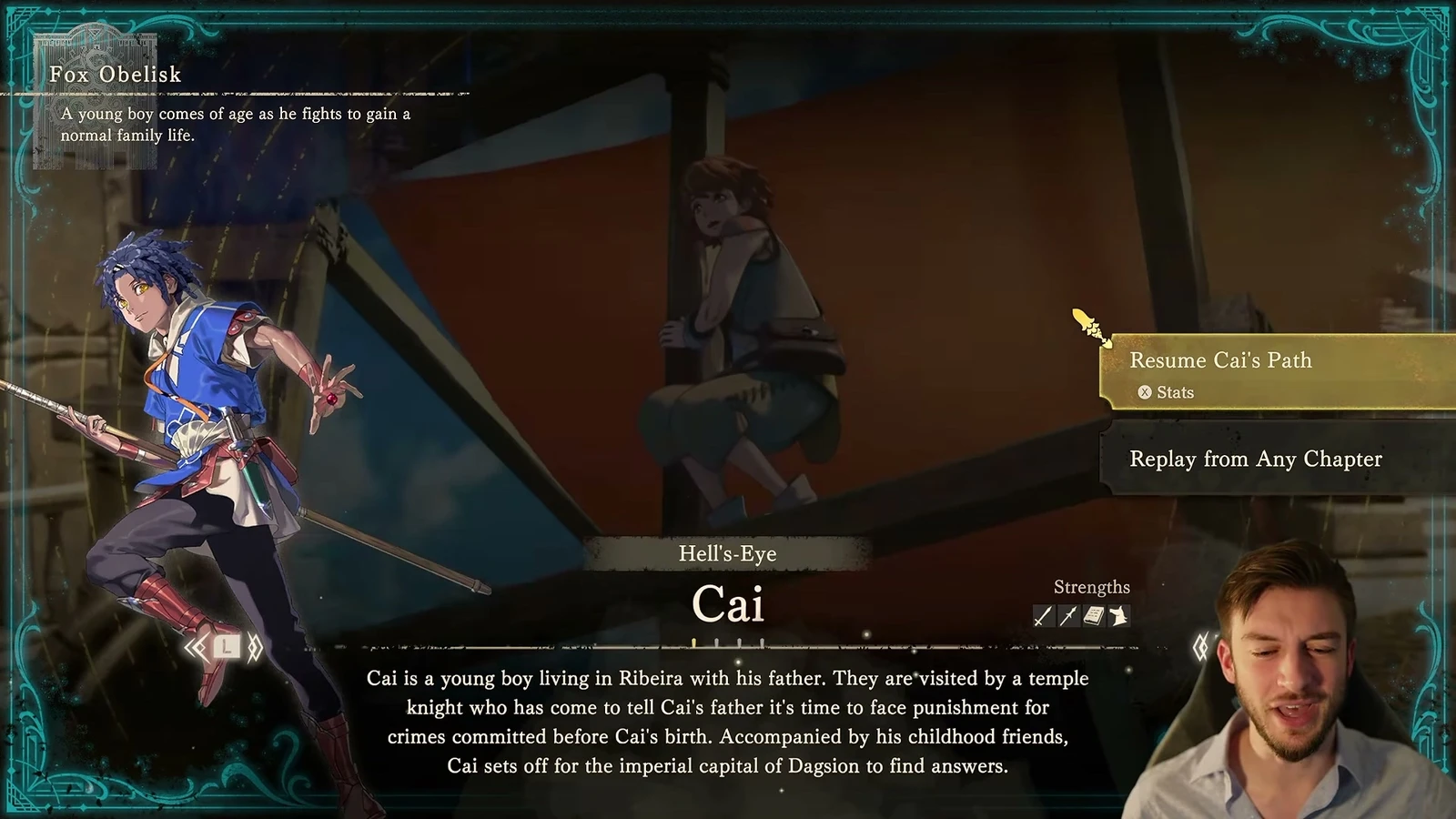 Cai's story as he arrives in the imperial capital for the first time.