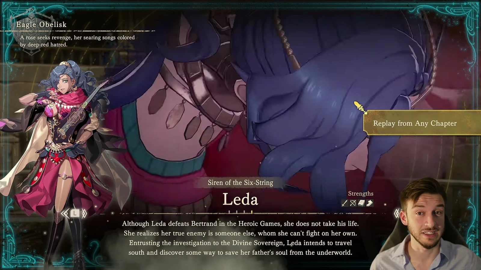 Leda's background and her reason for entering the competition.