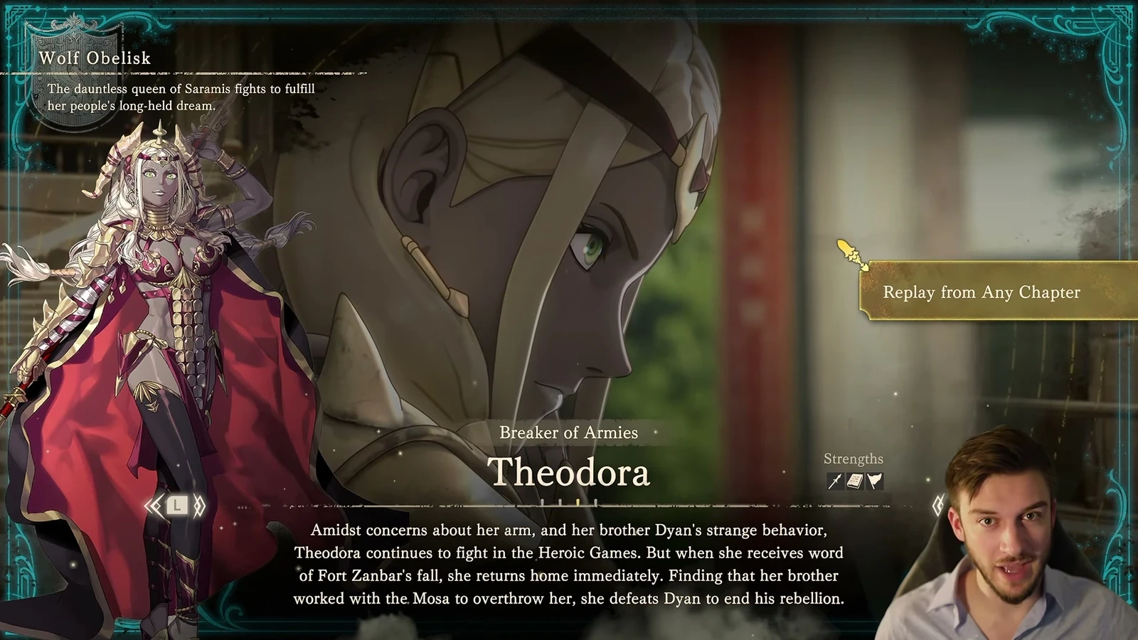An introduction to Theodora's route and why she enters the competition.