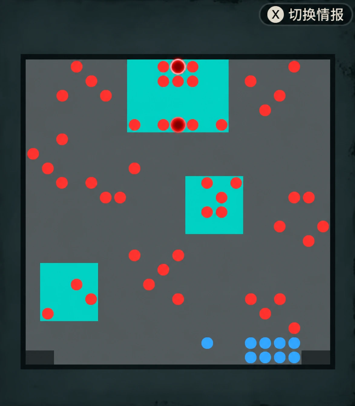 This chapter's battlefield layout. Compare unit positions with the gameplay image below.