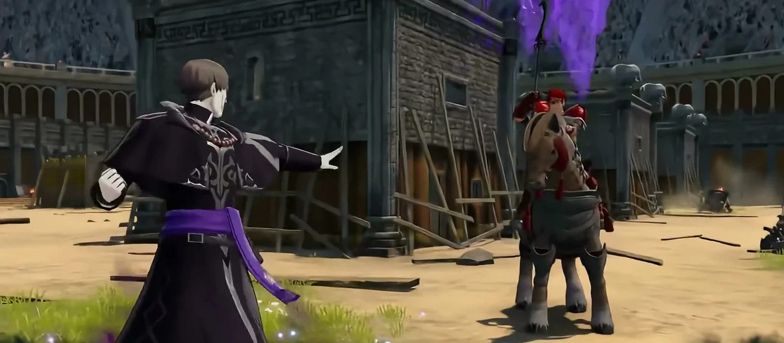 In this demonstration, Fabio counters Nathan with dark magic. Even after initiating with Headlong Rush, Nathan must account for this magic damage.