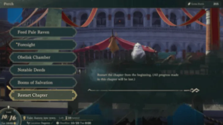 Restart Chapter at the Pale Raven’s Perch